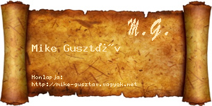 Mike Gusztáv névjegykártya